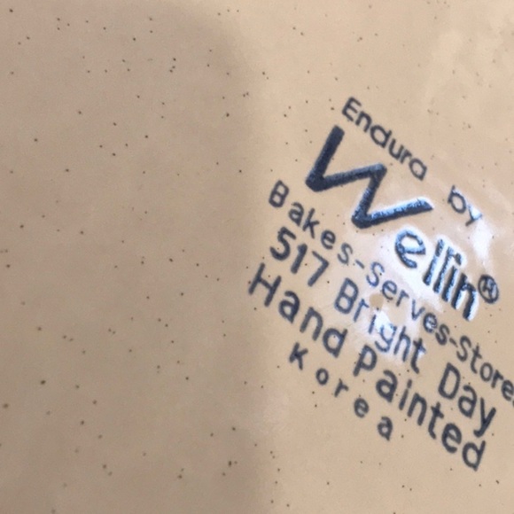 Endura Stoneware Platter Dinner Ware Orange Tiger Lillies Hand Painted Korea - Picture 8 of 8